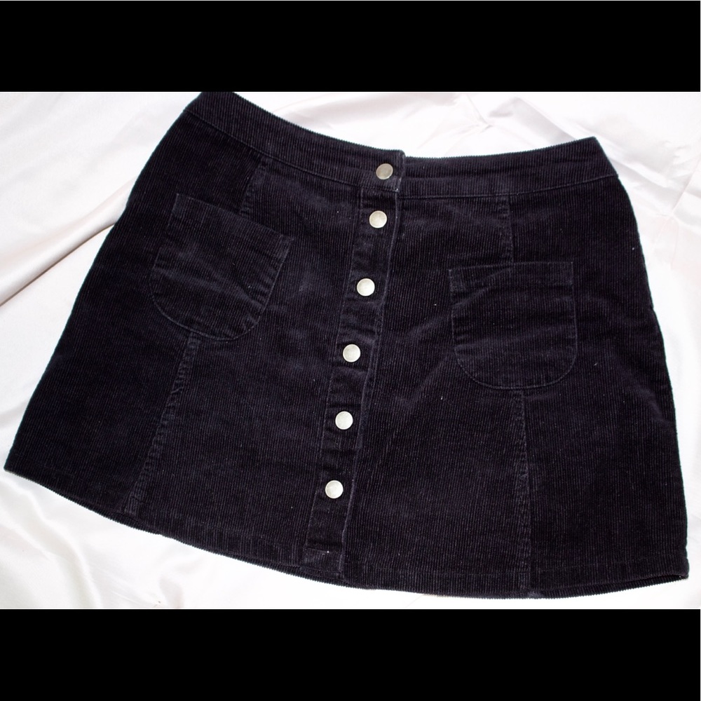 Black corduroy skirt